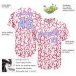 Pink Design Authentic Blau-Rosa Custom Baseball 3D Brustkrebs Muster Jersey