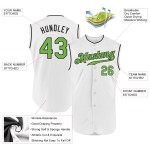 Authentisches Custom Baseball Trikot Ärmellos Neon Weiß Grün-Schwarz Authentisches Custom Baseball Trikot Ärmellos Neon Weiß Grün-Schwarz
