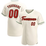 Custom Jersey Authentic Baseball Rot-Grün Creme Custom Jersey Authentic Baseball Rot-Grün Creme