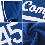 Baseball Authentic Royal Jersey Shirt Throwback Custom Gold-Kastanienbraun Rippstrick Baseball Authentic Royal Jersey Shirt Throwback Custom Gold-Kastanienbraun Rippstrick