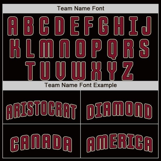 Schwarzes Baseball-Trikot von Crimson-City in Creme Schwarzes Baseball-Trikot von Crimson-City in Creme