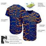 Muster Custom Baseball Authentic 3D Graffiti Trikot Royal-Gold Muster Custom Baseball Authentic 3D Graffiti Trikot Royal-Gold
