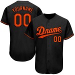 Baseball Custom Jersey Authentic Schwarz Orange Baseball Custom Jersey Authentic Schwarz Orange
