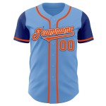 Baseball Jersey Blau Custom Orange-Royal Hell Authentic Tone Two Baseball Jersey Blau Custom Orange-Royal Hell Authentic Tone Two