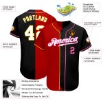 Split Authentic Fashion Custom Baseball Schwarz Trikot Weiß-Rot Split Authentic Fashion Custom Baseball Schwarz Trikot Weiß-Rot