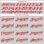 Baseball Custom Nadelstreifen Trikot Rot-Schwarz Authentic Rot Weiß