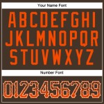 Benutzerdefinierte Braun Fashion Baseball Drift Authentic Orange-Weiß Trikot