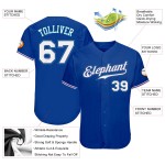 Weiß-Blaugrün Authentic Baseball Custom Jersey Royal Weiß-Blaugrün Authentic Baseball Custom Jersey Royal