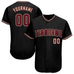 Schwarzes Baseball-Trikot von Crimson-City in Creme Schwarzes Baseball-Trikot von Crimson-City in Creme