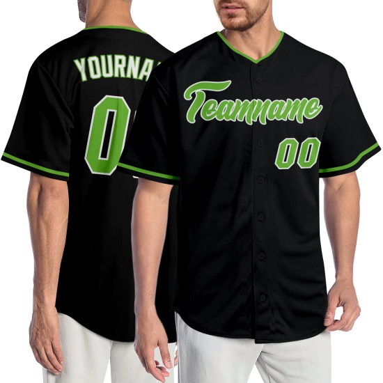 Grün-Weiß Schwarz Baseball Neon Authentic Custom Jersey Grün-Weiß Schwarz Baseball Neon Authentic Custom Jersey