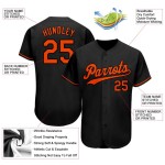 Baseball Custom Jersey Authentic Schwarz Orange Baseball Custom Jersey Authentic Schwarz Orange